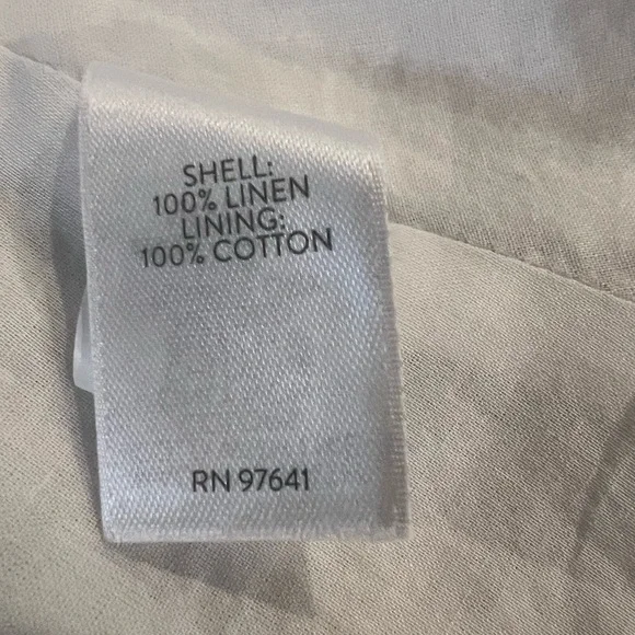 J. Jill Love Linen White Button Down Dress Petite Large EUC - Picture 3 of 5